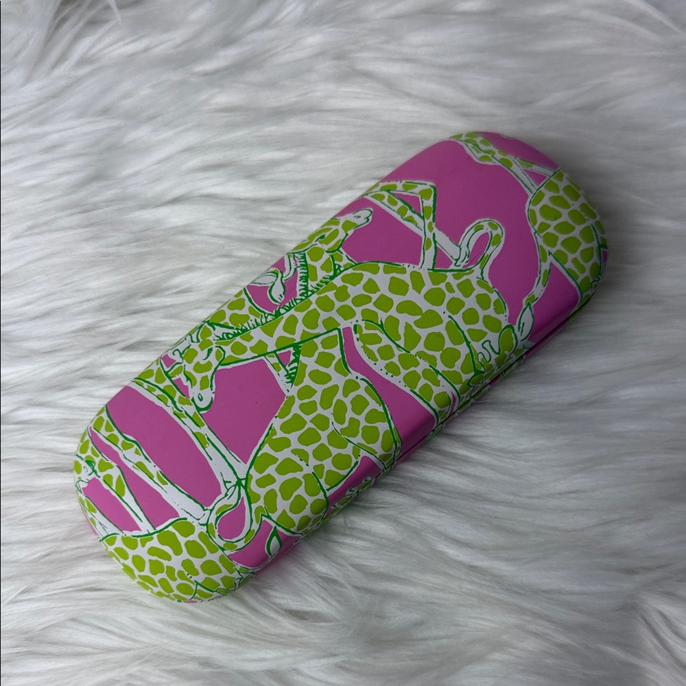Lilly Pulitzer Pink and Green Glasses Case